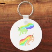 Porte-clés Unicornes arc-en-ciel (Recto)