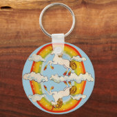 Porte-clés Unicornes et arc-en-ciel (Recto)
