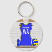 Porte-clés Uniforme Netball Personnalisé - (Verso)