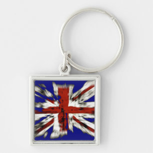 Porte-clés Union Jack britannique en détresse