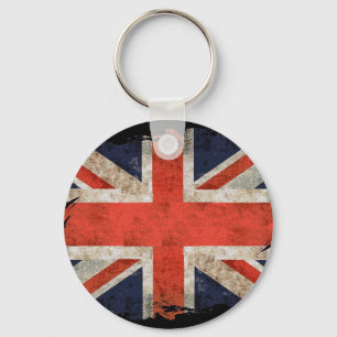 Porte-clés Union Jack déchiqueté âgé