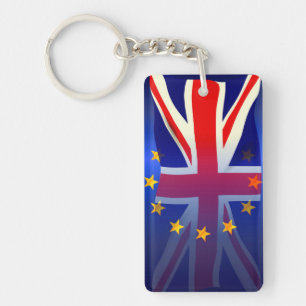 Porte-clés Union Jack estompée sur le drapeau de l'UE