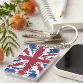 Porte-clés Union Jack Liquid Art (Devant droit)