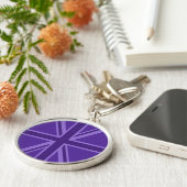 Porte-clés Union Jack violette vibrante (Côté)