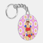 Porte-clés UNION JACKIE - la héroïne superbe de filles de (Devant gauche)