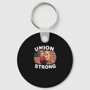 Porte-clés Union Strong - Fête du Travail Messy Bun USA Drape
