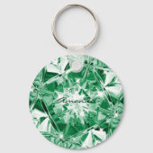 Porte-clés Unique Diamant Vert Nom personnalisé Émeraude Mode (Verso)