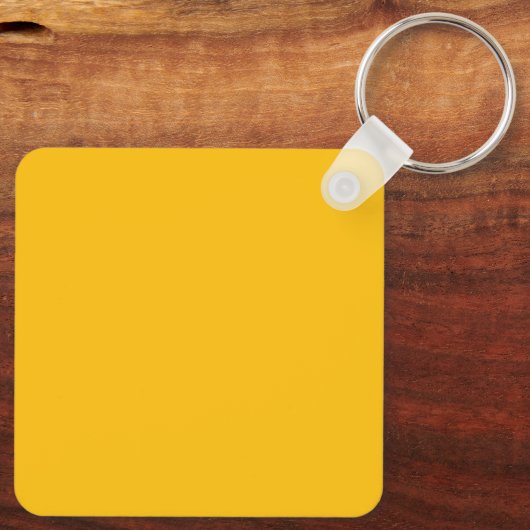 Porte-clés Unique Élégant Plat Simple Minimal Jaune Orange (Verso)