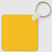 Porte-clés Unique Élégant Plat Simple Minimal Jaune Orange (Dos)