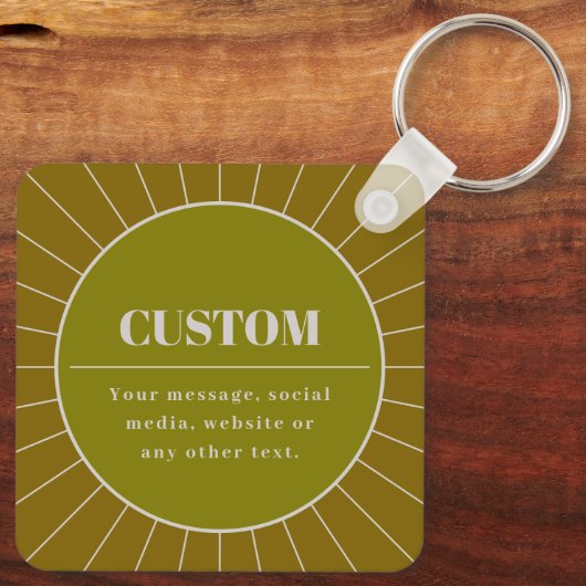 Porte-clés Unique Modèle de conception modifiable inspiré par (Verso)