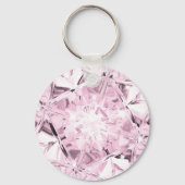 Porte-clés Unique Pastel Violet Diamant Nom Personnalisé Mode (Recto)