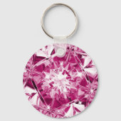 Porte-clés Unique rose violet diamant Nom personnalisé Modern (Recto)