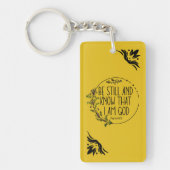 Porte-clés Unique Soit Encore Écriture Chrétienne Jaune (Devant)