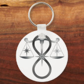 Porte-clés Unité religieuse Symbole de Dieu Pagan Monochrome (Recto)