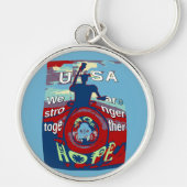 Porte-clés United in Hope : Stronger Together - USA Art Print (Devant)