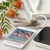 Porte-clés United We Stand : American Flag Custom (Devant droit)