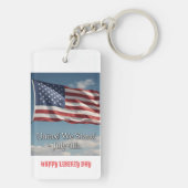 Porte-clés United We Stand : American Flag Custom (Dos)