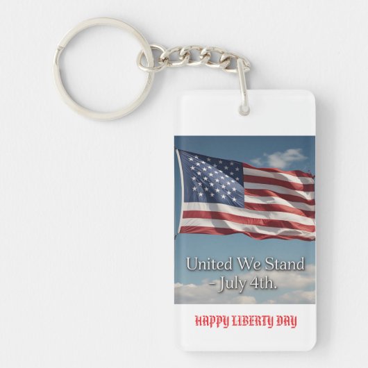 Porte-clés United We Stand : American Flag Custom (Devant)