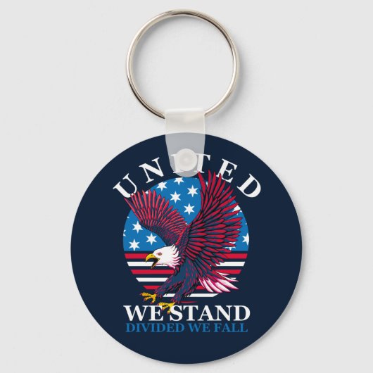 Porte-clés United We Stand - Eagle et American Flag (Recto)