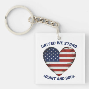 Porte-clés United We stand Patriotic
