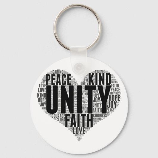 Porte-clés Unity Wordcloud Be Kind Stop Buller Orange Unity (Recto)