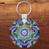 Porte-clés Univers Mandala Couleurs Psychédéliques (Recto)