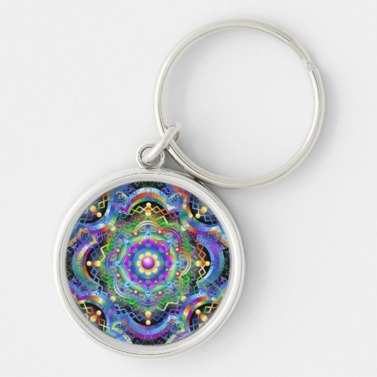 Porte-clés Univers Mandala Psychédélique (Devant)