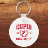 Porte-clés Université Cupid Drôle Saint-Valentin Mignonnes Fe (Recto)