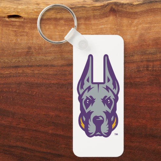 Porte-clés Université d'Albany Chef de la mascotte Great Dane (Recto)