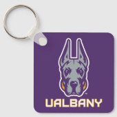 Porte-clés Université d'Albany Great Danes (Recto)