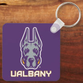 Porte-clés Université d'Albany Great Danes (Verso)