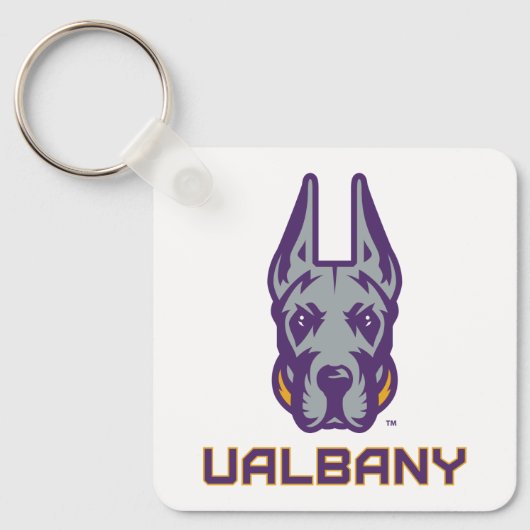 Porte-clés Université d'Albany Great Danes (Recto)