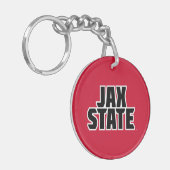 Porte-clés Université d'État de Jacksonville JAX STATE Texte (Devant gauche)