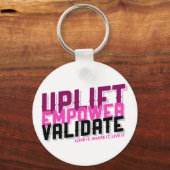 Porte-clés Uplift, Empower, Validate - Younique Keychain (Recto)
