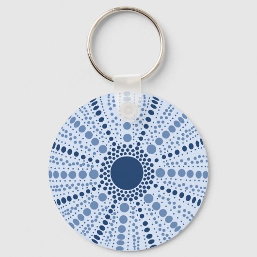 Porte-clés Urchine de mer minimale géométrique (Recto)