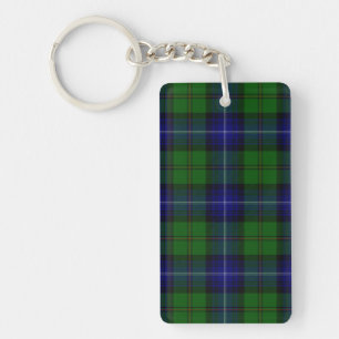 Porte-clés Urquhart tartan bleu vert plaid