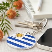 Porte-clés Uruguay Drapeau charmant patriotique (Devant Droit)