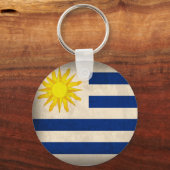 Porte-clés Uruguay Drapeau Porte - clé en détresse (Recto)
