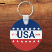 Porte-clés USA 1776 2026 250th Anniversary Red White Blue (Verso)