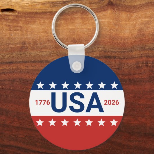 Porte-clés USA 1776 2026 250th Anniversary Red White Blue (Recto)