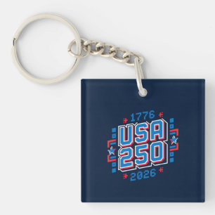 Porte-clés USA 250 - 1776 à 2026 Pixel Art
