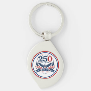 Porte-clés USA 250 ans de liberté - Design patriotique d'aigl