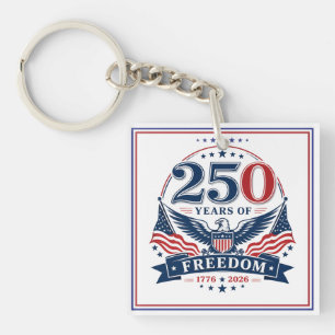 Porte-clés USA 250 ans de liberté - Design patriotique d'aigl