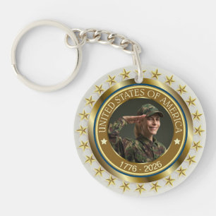 Porte-clés USA 250e anniversaire I Patriotique 1776-2026