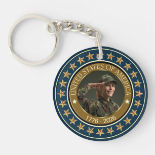 Porte-clés USA 250e anniversaire I Patriotique 1776-2026
