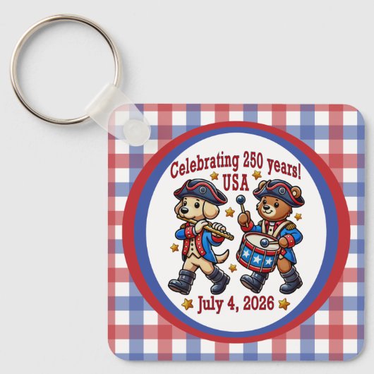 Porte-clés USA 250th Anniversary Souvenir - Patriotique (Recto)