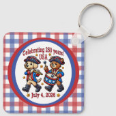 Porte-clés USA 250th Anniversary Souvenir - Patriotique (Dos)