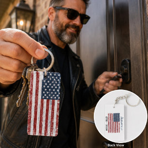 Porte-clés USA Anniversaire Amérique 1776 à 2026 Drapeau Patr