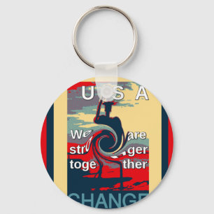 Porte-clés USA Change : Un design uni plus fort