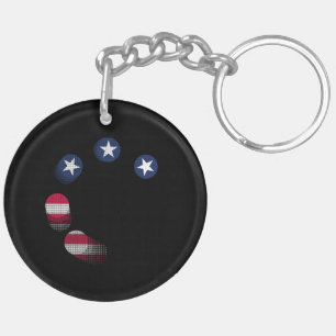 Porte-clés USA contre CHINE / USA Acrylique